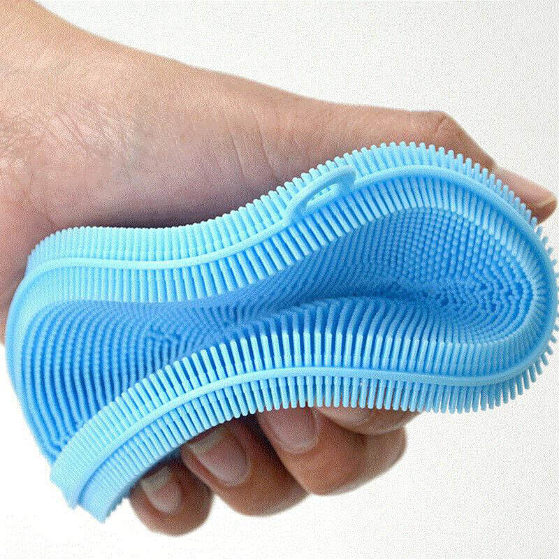 5PCS Kitchen Silicone Scrubber Sponge Brush Dish Pot Pan Washing Cleaning Tools