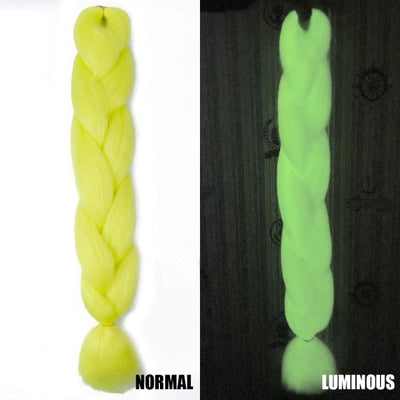 Synthetic Braiding 24inch 100g Luminous Jumbo Braids Shining hair In The Darkness Glowing Braiding Hair