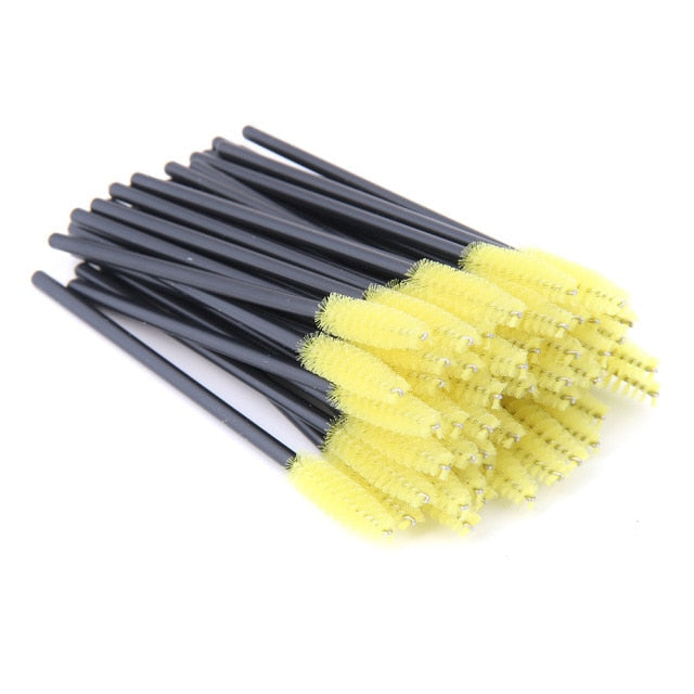 SHIDISAHNGPIN New Disposable 5/50Pcs Crystal Eyelash Makeup Brush Diamond Handle Mascara Wands Eyelash Extension Makeup tool