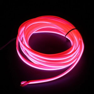 Okeen 1m/2m/3m/5m Neon LED Car Interior Lighting Strips Auto LED Strip Garland EL Wire Rope Car Decoration lamp Flexible Tube