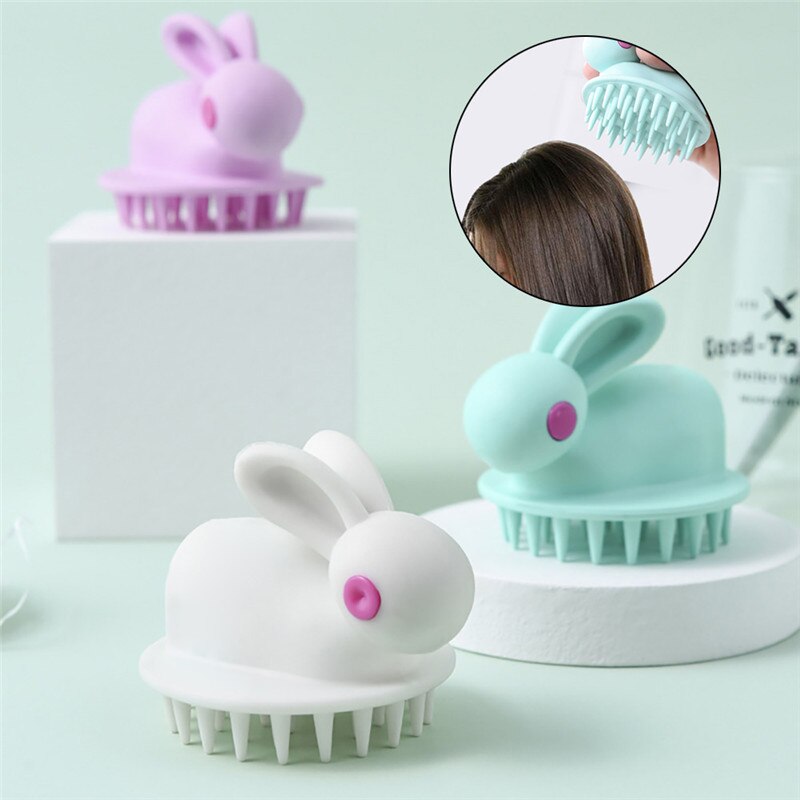 Silicone Head Body To Wash Clean Care Hair Root Itching Scalp Massage Comb Shower Brush Bath Spa Anti-Dandruff Shampoo