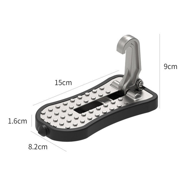 Universal Foldable Auxiliary Pedal Roof Pedal Foldable Car Vehicle Folding Stepping Ladder Foot Pegs Easy Access Car Accessories