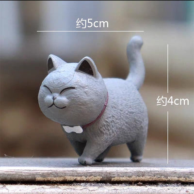 [mystery box!!!]mini kawaii bell cat Japan Anime lovely simulation animal Cat PVC action figure decoration toy collectible model kids toys gift