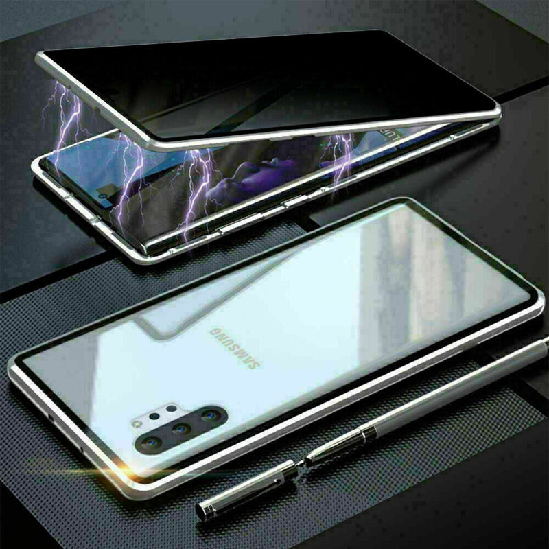 360 Full Body Anti-Spy Magnetic Glass Phone Case For Samsung Galaxy Note 20 S10