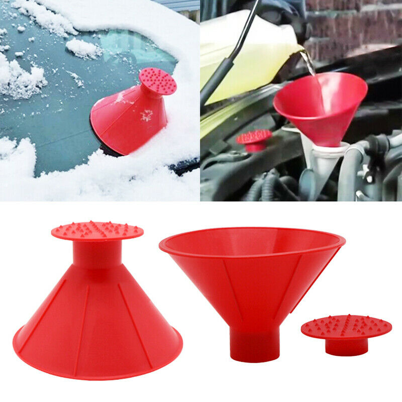 Magical Car Snow Ice Remover Scraper Tool Cleaner Universal Round Funnel