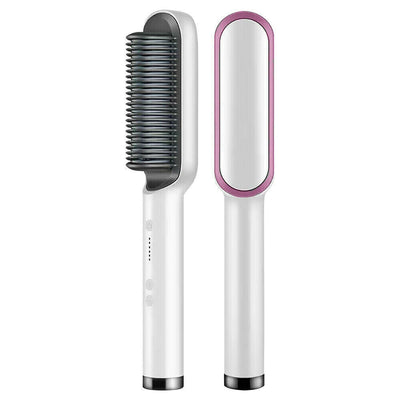 Hair Straightener Brush Hair Straightening Iron & Curler 2-in-1 Como Style