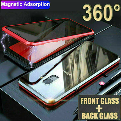 360 Full Body Anti-Spy Magnetic Glass Phone Case For Samsung Galaxy Note 20 S10