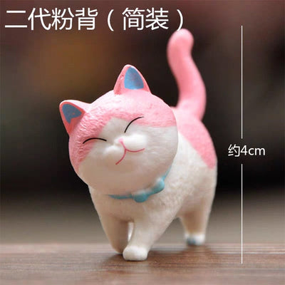 [mystery box!!!]mini kawaii bell cat Japan Anime lovely simulation animal Cat PVC action figure decoration toy collectible model kids toys gift