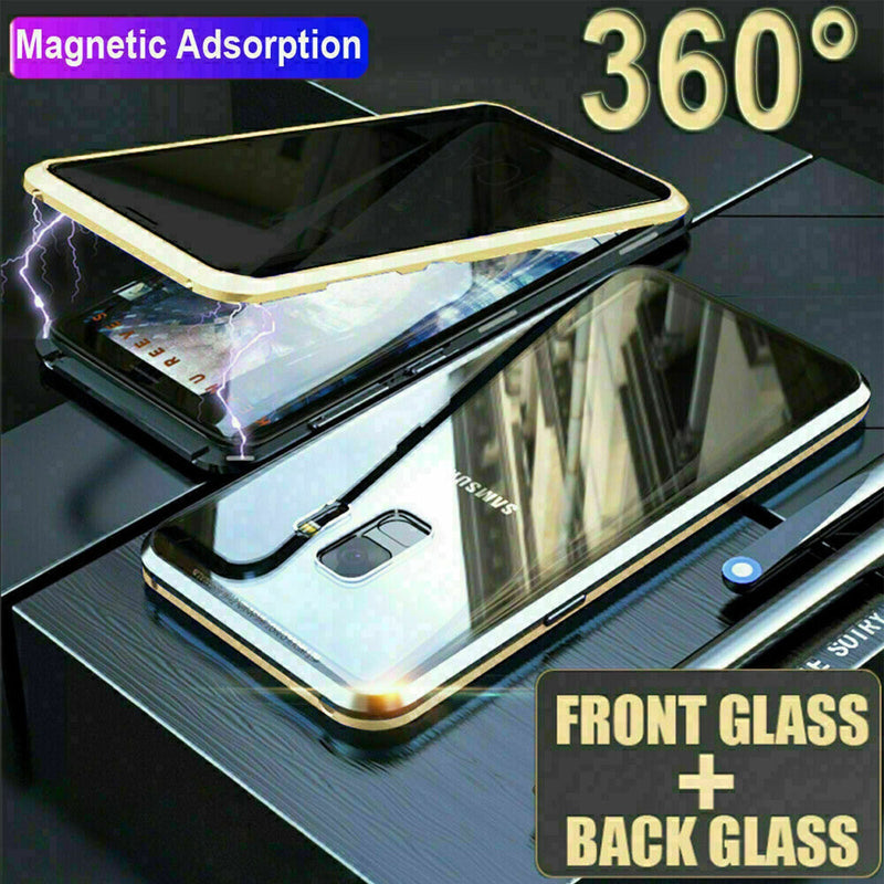 360 Full Body Anti-Spy Magnetic Glass Phone Case For Samsung Galaxy Note 20 S10