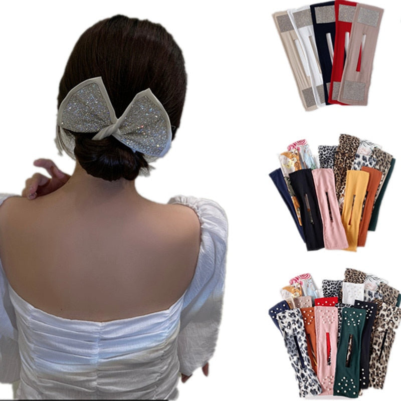 Women Hair Styling Headband Hair Twist French Stylish Hair Bun Vintage Party Hair Styling Buns For Women-z