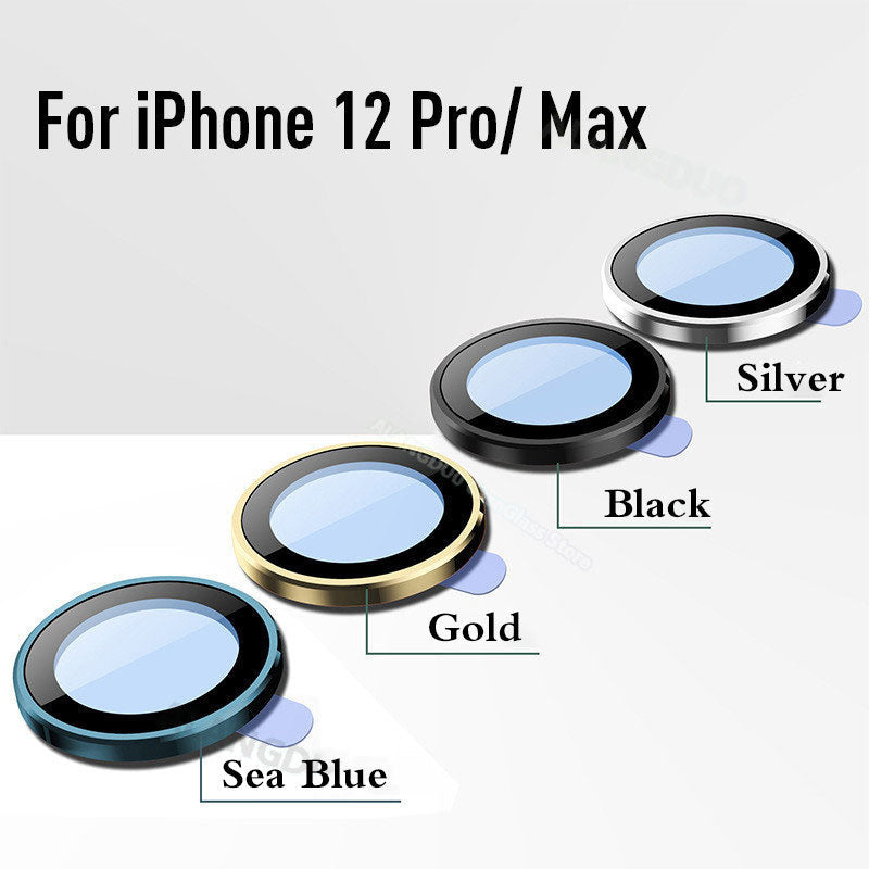 For iPhone 11 12 13 Pro Max Back metal Camera Lens Tempered Glass For iPhone 12 pro Max Case Protection Ring Screen Protector