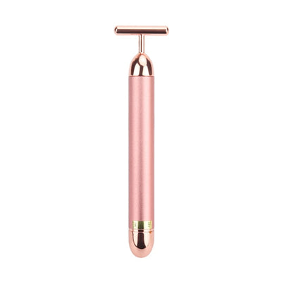 24k Gold Face Lift Bar Roller Vibration Slimming Massager Facial Stick Facial Beauty Skin Care T Shaped Vibrating Tool