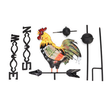 Height Iron Rooster Weathervane Roof Mount Weather Vane Wind