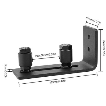 Sliding Barn Door Bottom Wall Guide Mount with Screws Set