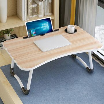 Folding Laptop Table with Slot Hole Notebook Table