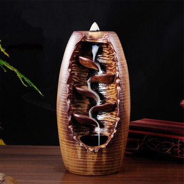 Backflow Incense Burner Ceramic Censer Cone Aromatherapy