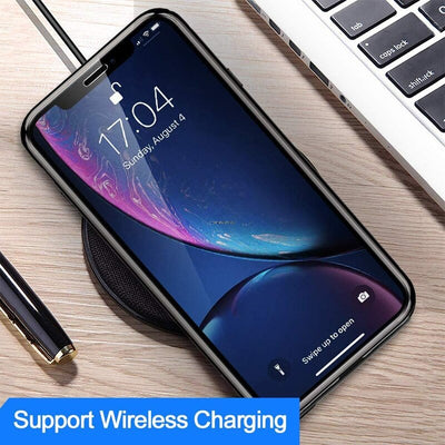 【Privacy Phone Case】Privacy Metal Magnetic Tempered Glass Phone Case For iPhone 12 11 Pro XR XS MAX X 6 6s 7 8 Plus Magnet Antispy Protective Cover