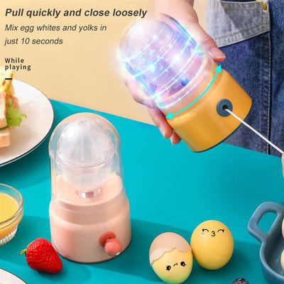 【Eggs Mixing Maker】Creative Egg Scrambler Manual Egg Pulling Egg Yolk Protein Mixed Shaker Portable Breakfast Golden Egg Washable Mixer Shaker Tool