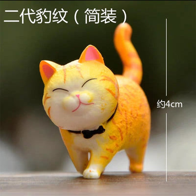 [mystery box!!!]mini kawaii bell cat Japan Anime lovely simulation animal Cat PVC action figure decoration toy collectible model kids toys gift