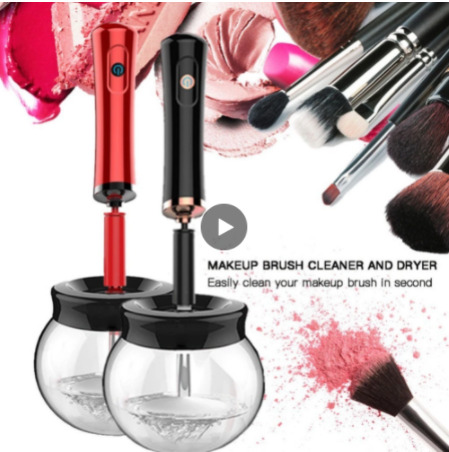 Automatic makeup cleaner brush