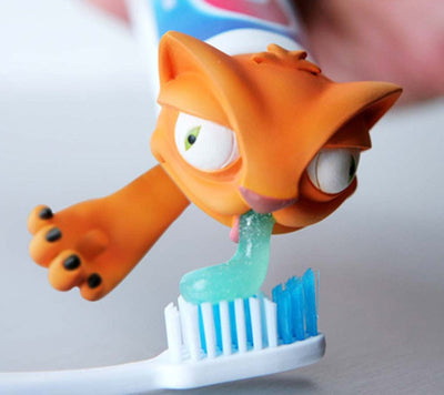 Toothpaste Head Toys Rubber Toothpaste Squeeze Head Children Kid Toys Cartoon Gifts Bathroom Supplies