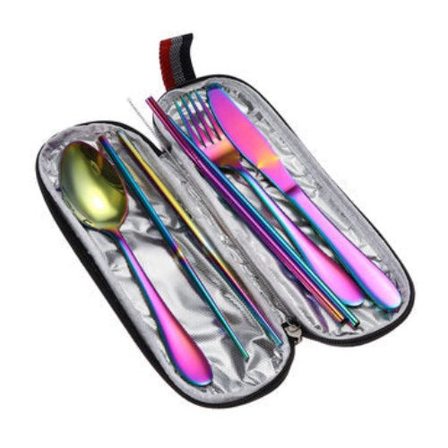 Steel Tableware Travel Camp Cutlery Kit