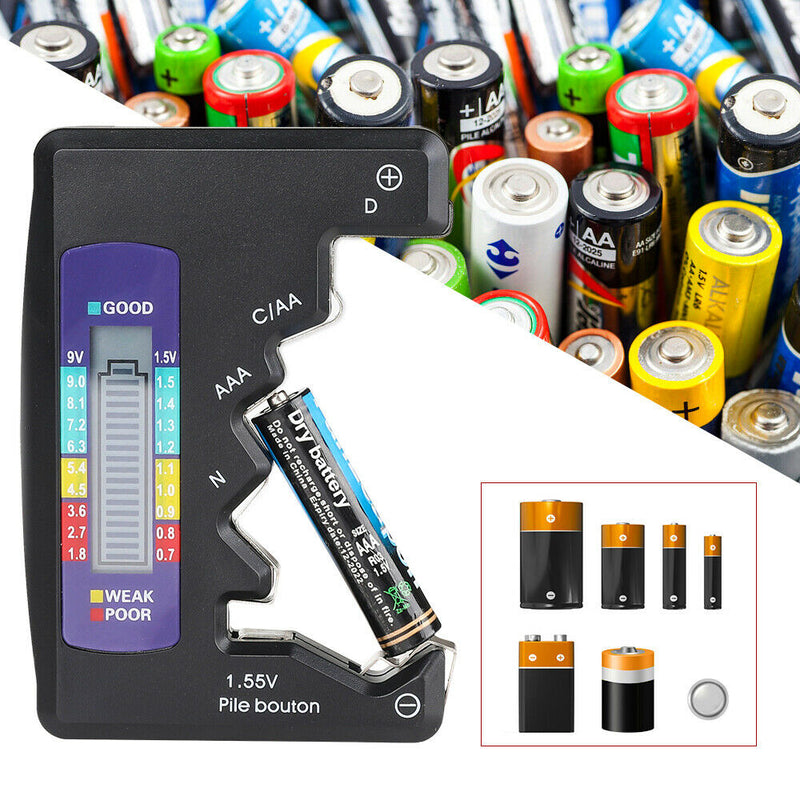 Digital Battery Tester Battery Capacity Detector With LCD Screen For AA C D AAA