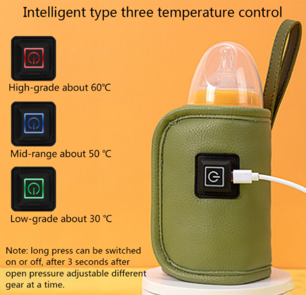 Multifunctional Usb Baby Bottle Warmer Leather Heater Travel Cup Milk Beverage Baby Milk Bottle Warmer Thermostat