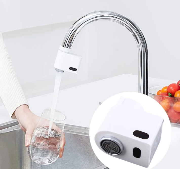 Automatic Faucet Motion Sensor Hand Free Adapter Tap Kitchen Bathroom Autowater