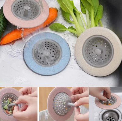 Household Silicone Kitchen Filter Sink Strainer Bathroom Shower Drain Sink Drains Cover Sink Colander Sewer Hair Filter Strainer