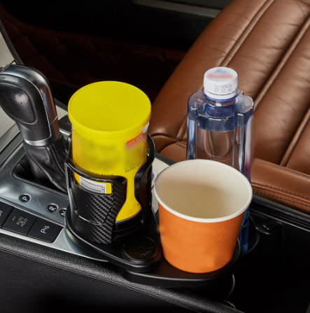 Car Dual Hole Cup Holder Adjustable