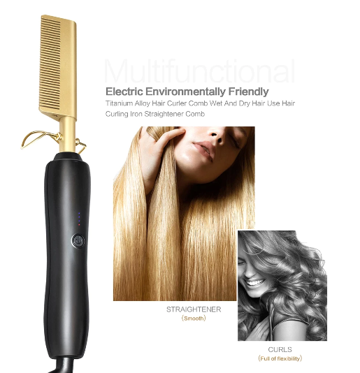 Multifunctional Hair Comb Hair Straightener   Anti-scalding Hot Heating Comb