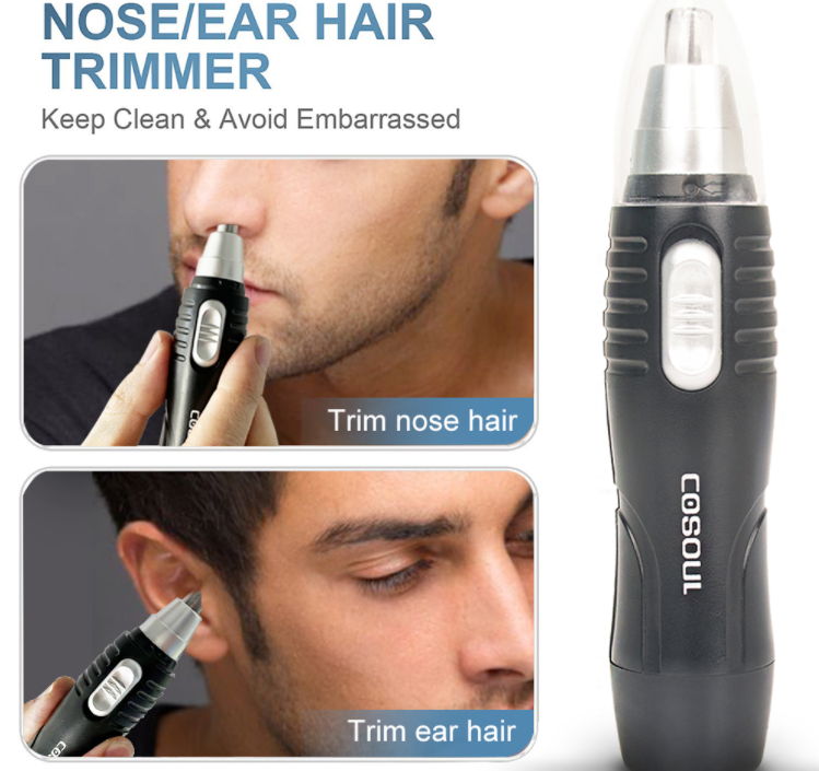 Nose Hair Trimmer Electric Removal Dual-blade Clipper Razor Shaver Trimmer Epilator