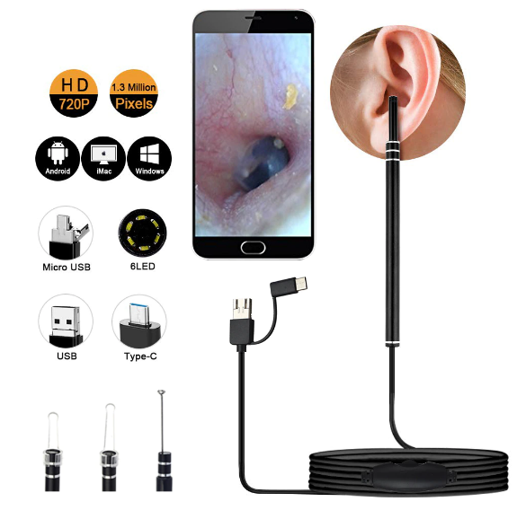 Medical In Ear Cleaning Endoscope Spoon Mini Camera