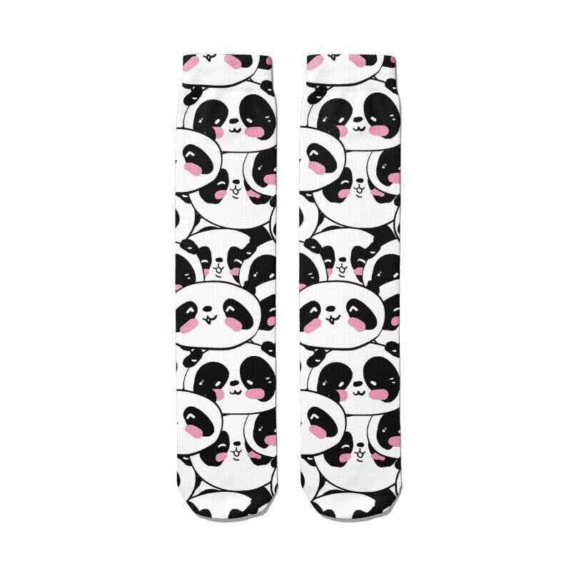 Funny Harajuku 3D Printing Cute Cartoon Panda Socks New Funny Men Women&