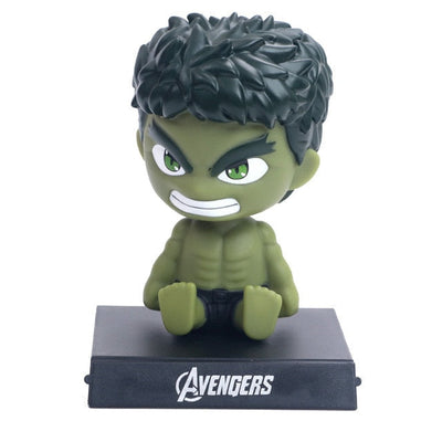 Shake Bobble Head Phone Holder Bracket PVC Action Figure Jack  Demon Slayer SuperHero Captain American Hulk Car Toys