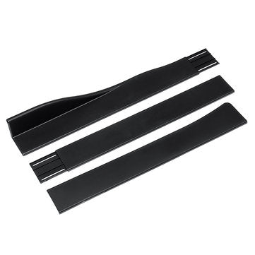 Car Side Skirt Extension Blades Matte Black Universal