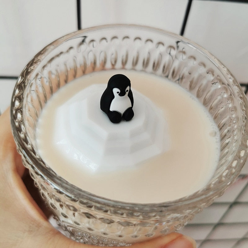 Floating Penguin Reusable Silicone Tea Infuser Creative Cut Cat Tea Strainer Leaf Herbal Spice Filter Strainers Reusable Filter Tea Set Coffee Filter Diffuser