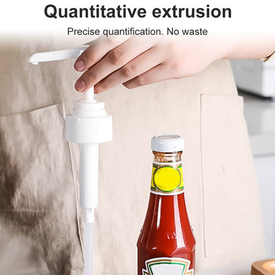 Kitchen Multi-Use Extruder Oyster Sauce Bottle Pressure Mouth Ketchup Press Pump Head Fuel Consumption Press Spray Dispenser