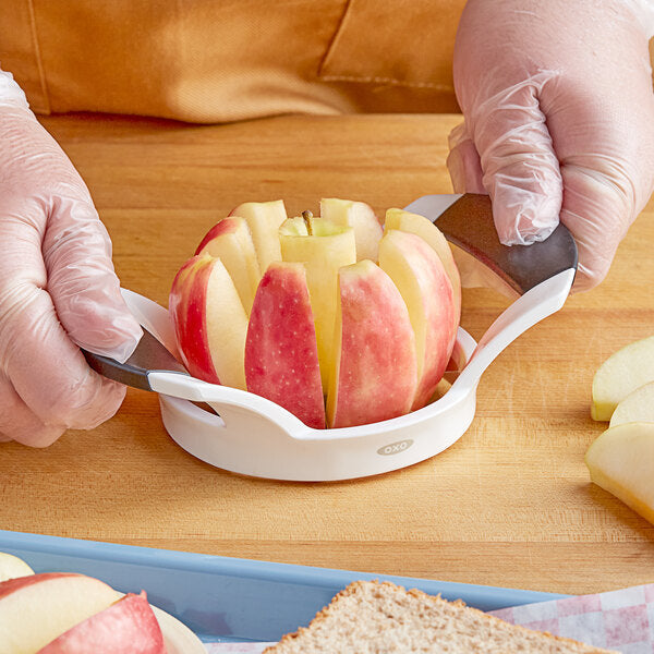 8-Section Stainless Steel Apple Corer Slicer with Black Handles Fruit Corer Remover