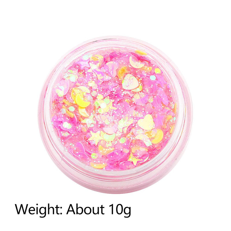 1PC Hot Sale Fashion Holographic Eyeshadow Sequins Gel Hair Lips Makeup Eye Eyebrow Shimmer Glitter Decoration Portable Cosmetic