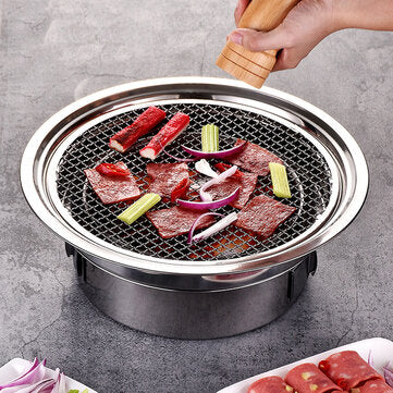 Stainless Steel Charcoal BBQ Grill Non-stick