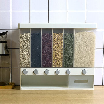 Wall Mounted Cereal Dispenser Dry Food Storage Container