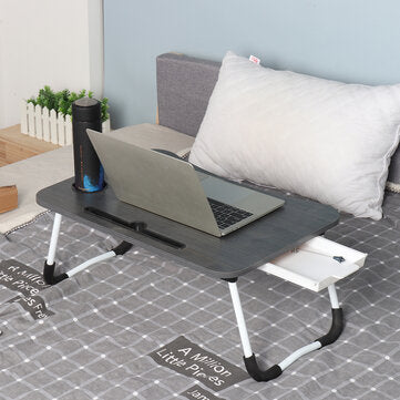 Laptop Table Stand with Small Drawer Portable Folding Desk