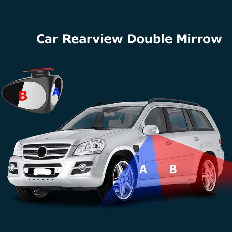 1 Piece 360 Degree Rotatable 2 Side Car Blind Spot Convex Mirror Automibile Exterior Rear View Parking Mirror Safety Accessories