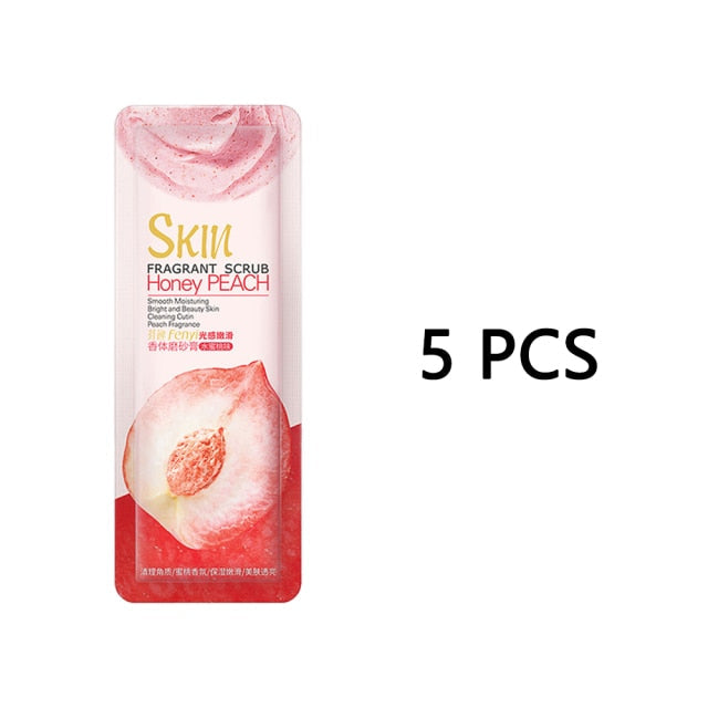 5PCS Body Dead Skin Remover Body scrub Cream Exfoliating Gel Whitening Moisturizing Rubbing Mud To Dead Skin Brighten Nourish Body Skin Care Bagged