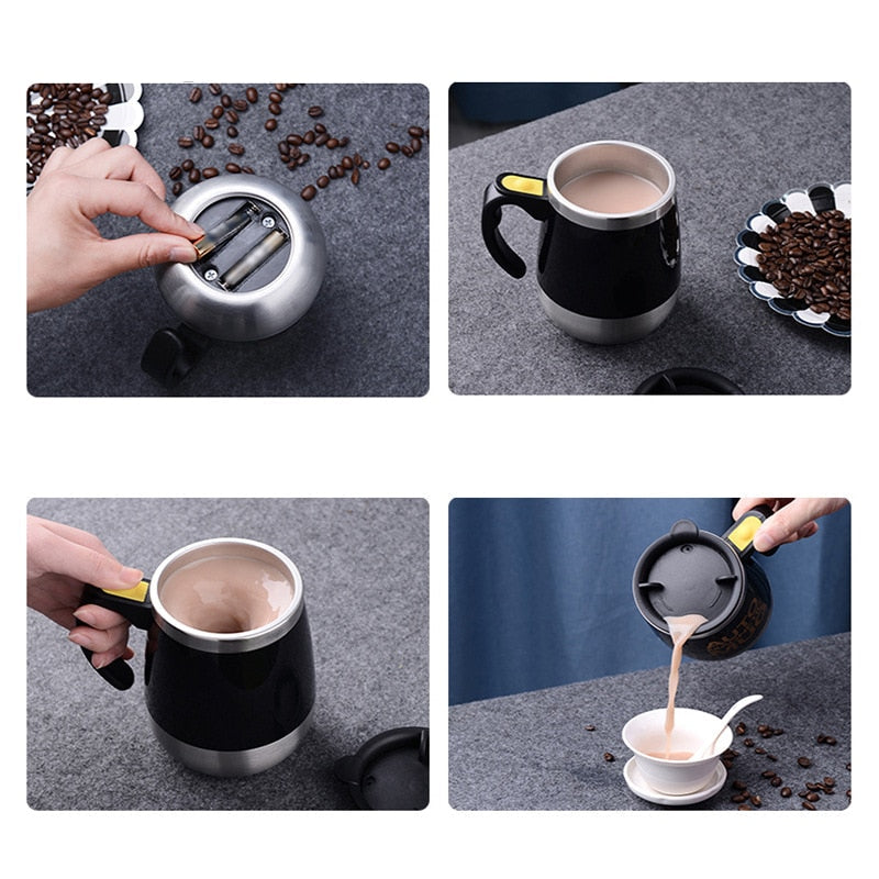 New Automatic Self Stirring Magnetic Mug Creative Stainless Steel Coffee Milk Mixing Cup Blender Lazy Smart Mixer Thermal Cup-z