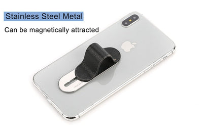 Finger Ring Holder Phone Ring Leather For Mobile Phone Wireless Charger Grip Stand Universal Magnetic Attractable Back Sticker