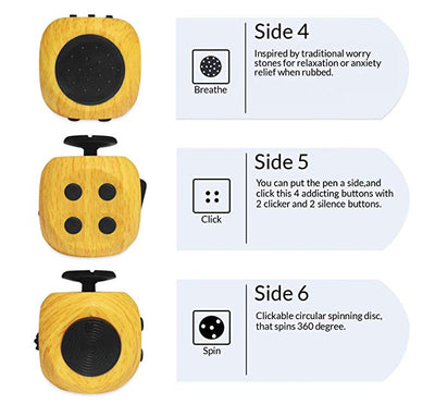 EDC Hand For Autism ADHD Anxiety Relief Focus Kids 6 Sides Magic Anti Stress Cube Spinner Toys