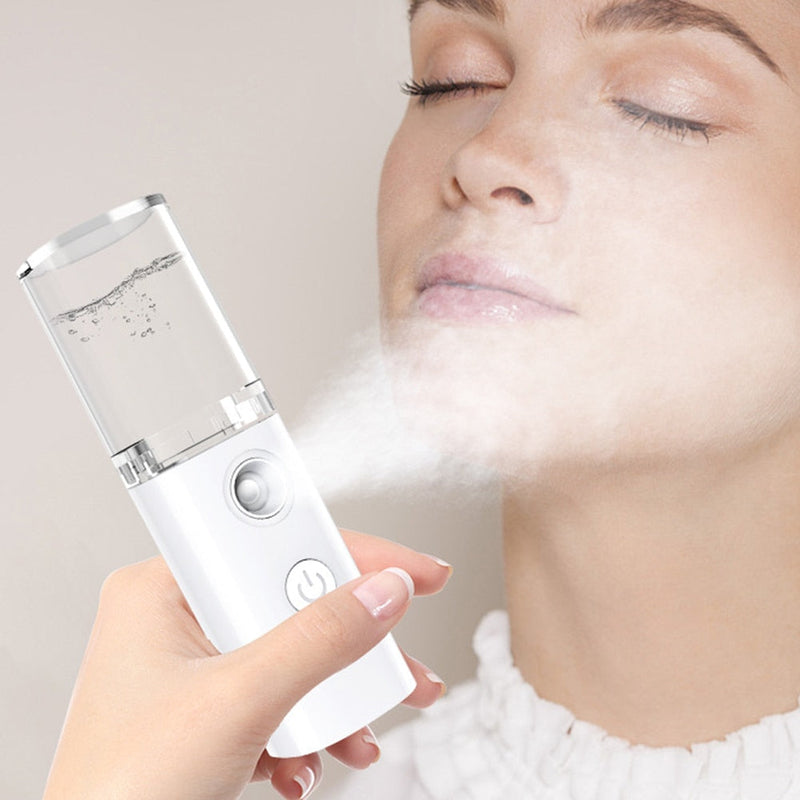 Portable USB Face Steamer Nano Mister Facial Sprayer Nebulizer Skin Care Hydration Water Replenishing Beauty Instrument  Skin Care Women Ultrasonic USB Heavy Fog Nano Hydrating Instrument Humidifier